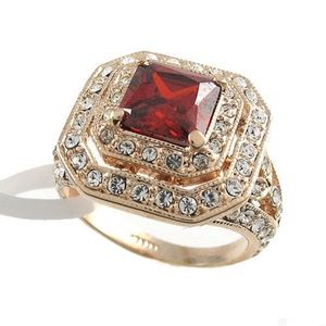 Ladies "Rigant' Ruby zircon size 8 ring